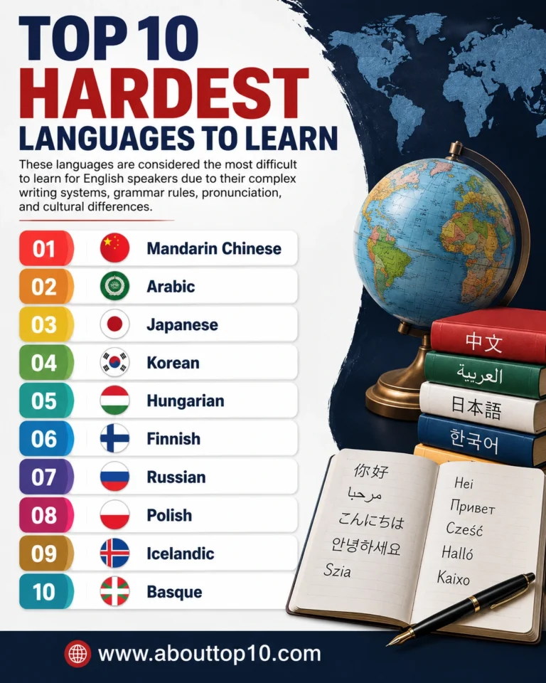 top 10 hardest languages to learn