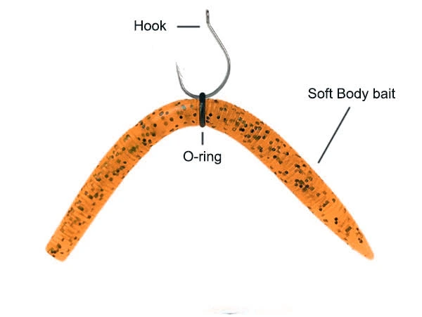 Wacky Rigged Stick Bait bass lure