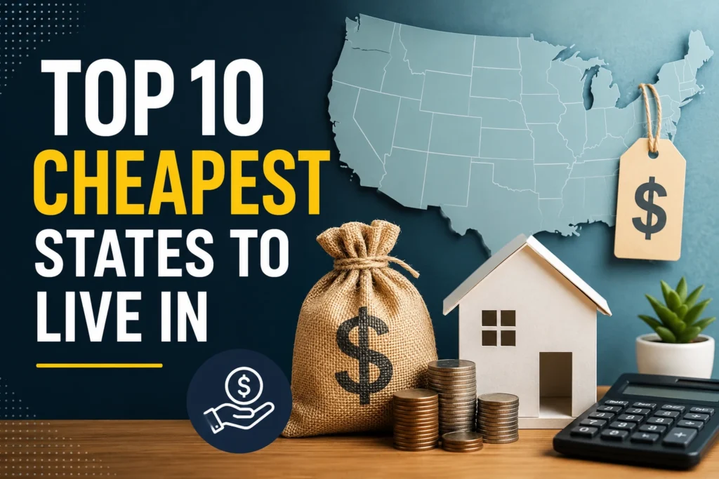top 10 cheapest state to live in US